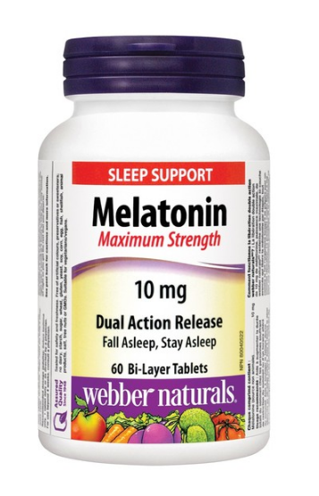 Мелатонин 10 мг. х 60 двуслойни таблетки - Webber Naturals