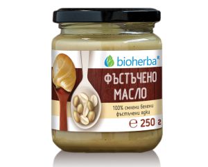 Биохерба - Фъстъчено масло 100 % масло от студено пресовани ядки х 250 гр.