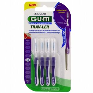 Индертални четки за зъби GUM Trav-Ler /лилави/ 1.6 мм. х 4 бр.  