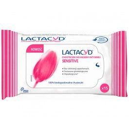 Lactacyd Sensitive Мокри интимни кърпички х 15 бр.